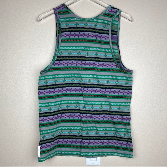 🆕 UO Men's Green Koto Jacquard Tank Top Size S - Picture 6 of 8